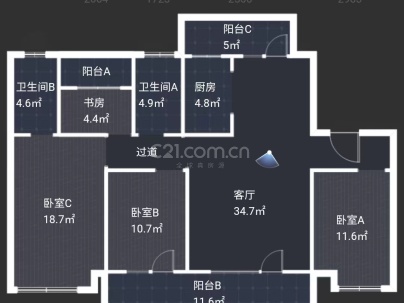 中南珑悦 4室 2厅 137平米