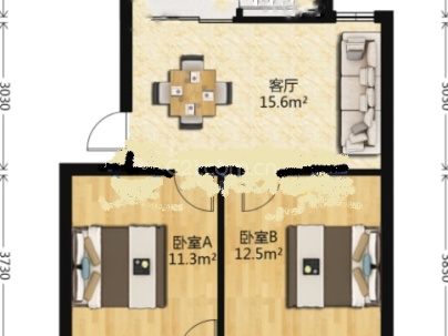 高新区东闸居委宿舍 2室 1厅 90平米