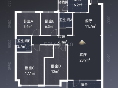 碧桂园济州府 4室 2厅 142平米