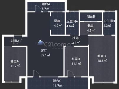 中南珑悦 3室 2厅 138平米