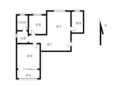 翰林学府 1室 1厅 76平米