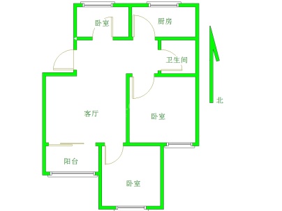 科苑小区 3室 1厅 79.8平米