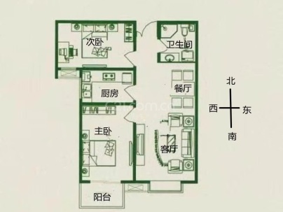 赵都新城S3号地 2室 2厅 91平米