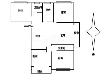 华邦新华城 4室 2厅 120平米