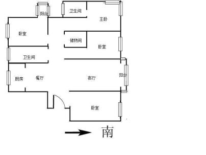 苍梧新华苑 4室 2厅 186平米