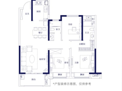 京师国府 3室 2厅 114平米