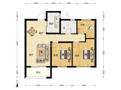 瑞和家园 2室 2厅 82.3平米